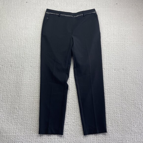 Zac and Rachel Pants Womens Size 6 Straight Flat Front Dress Black Business - Picture 1 of 8